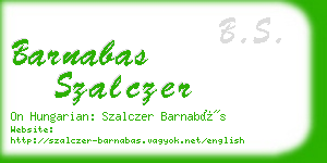 barnabas szalczer business card